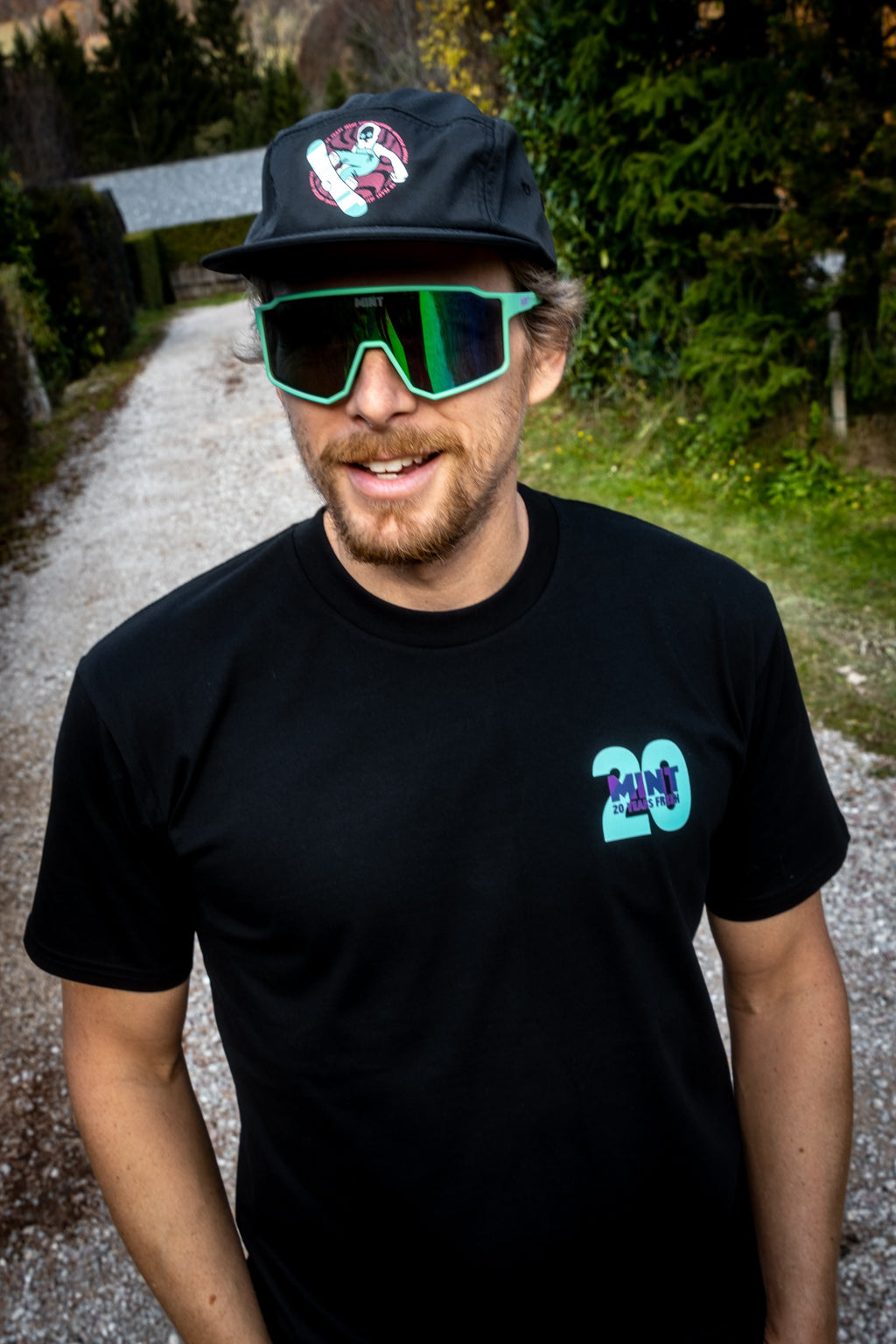 Adults 5 Panel Cap - Crotty Snowboarder