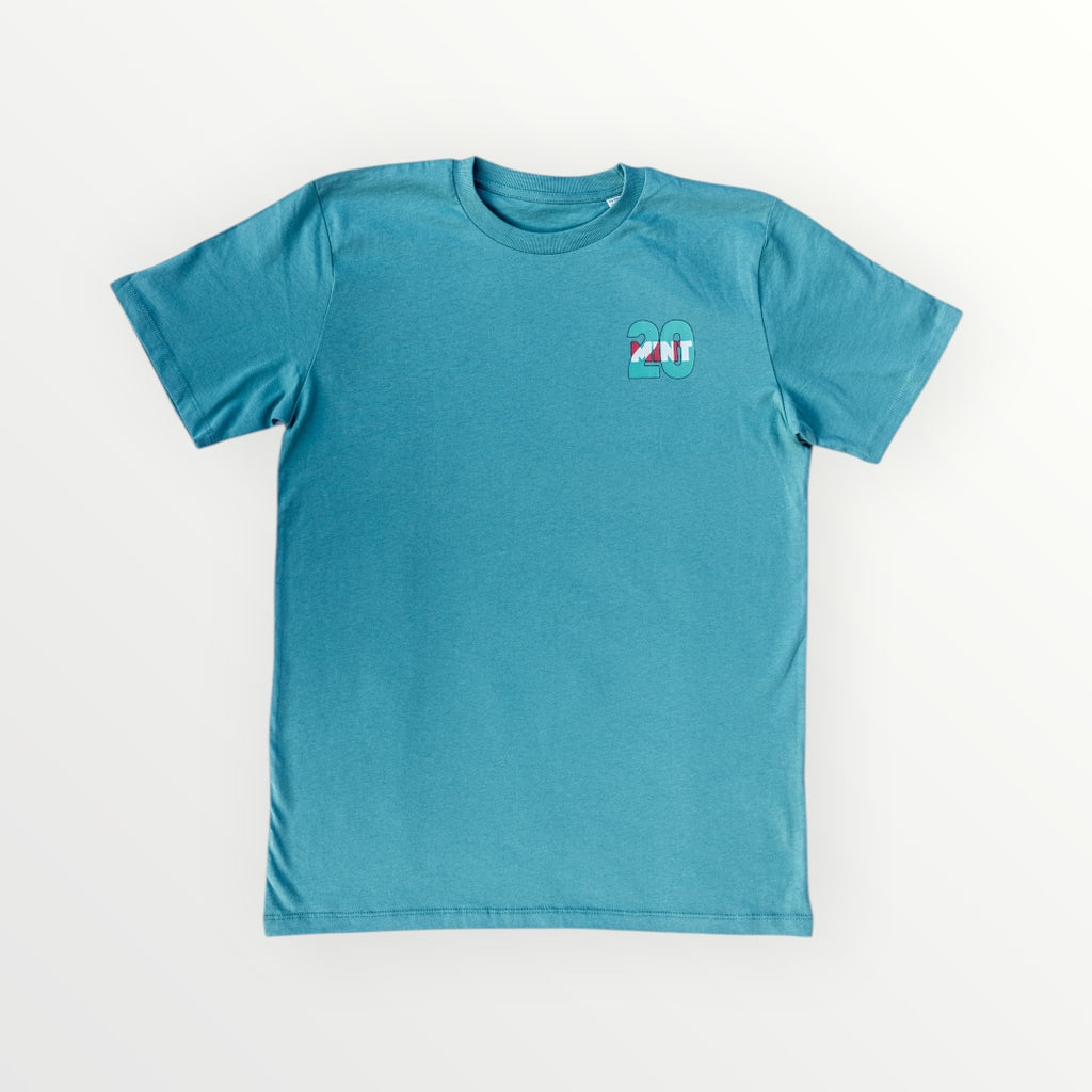 Kids Crotty Snowboarder Tee in teal