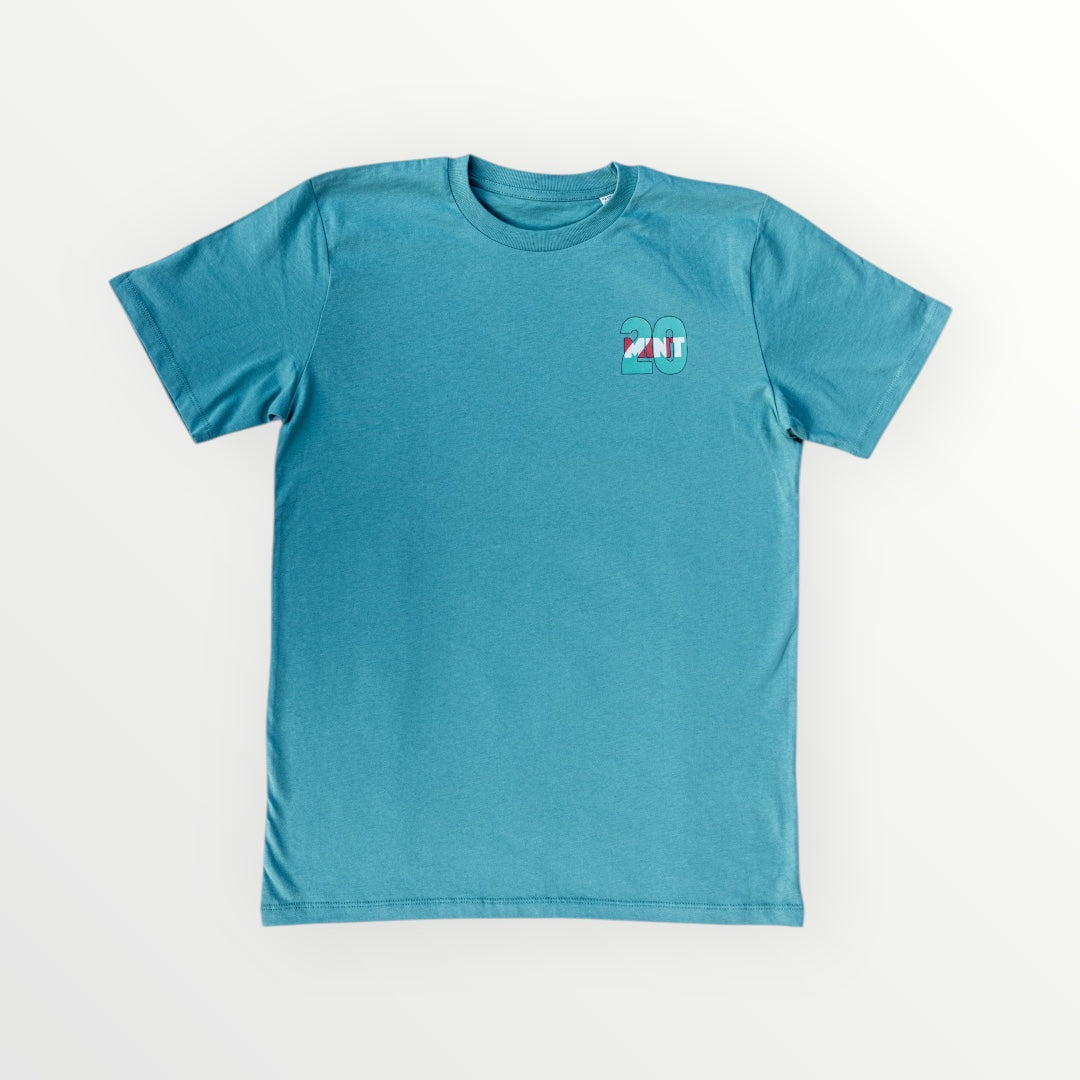 Kids Crotty Snowboarder Tee in teal