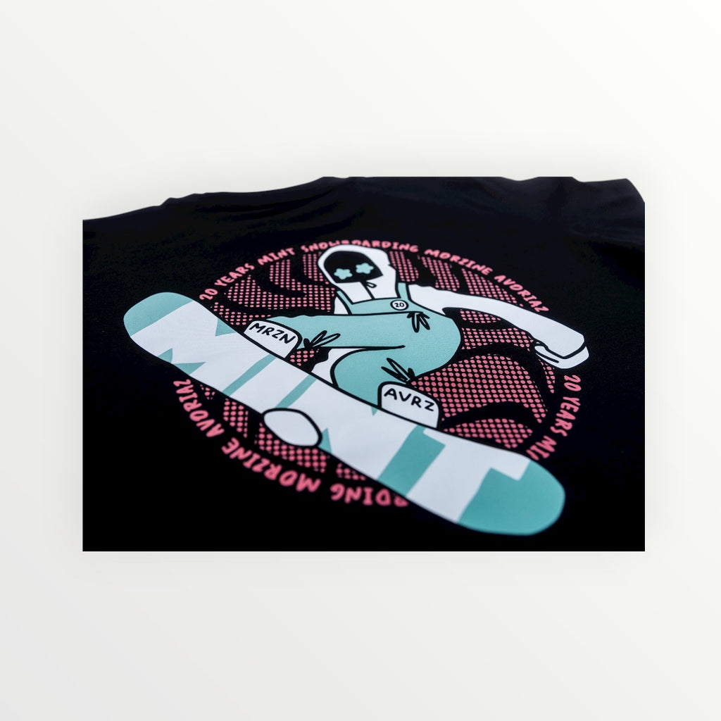 Kids Crotty Snowboarder Tee in black