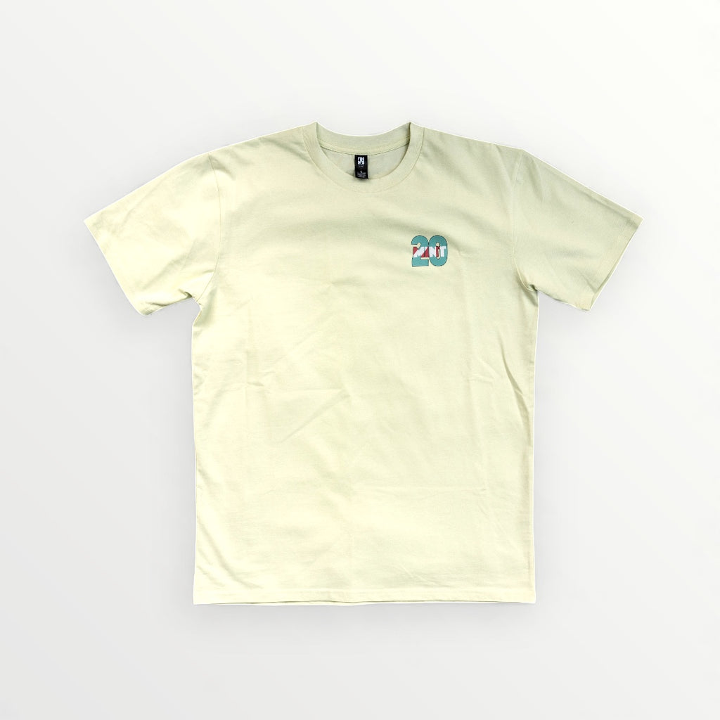Adults Crotty Snowboarder Tee in yellow