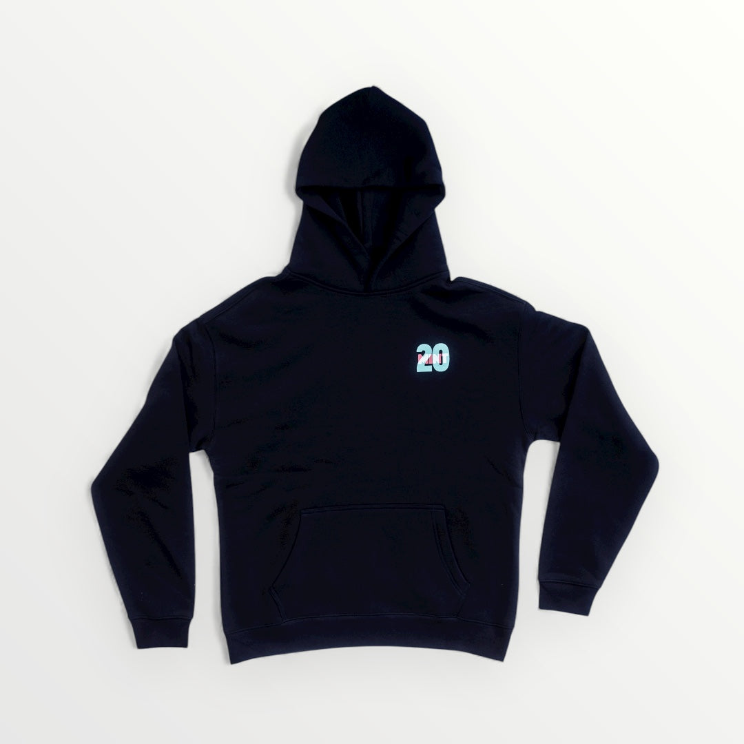 Adults Crotty Snowboarder Hoodie in ink blue