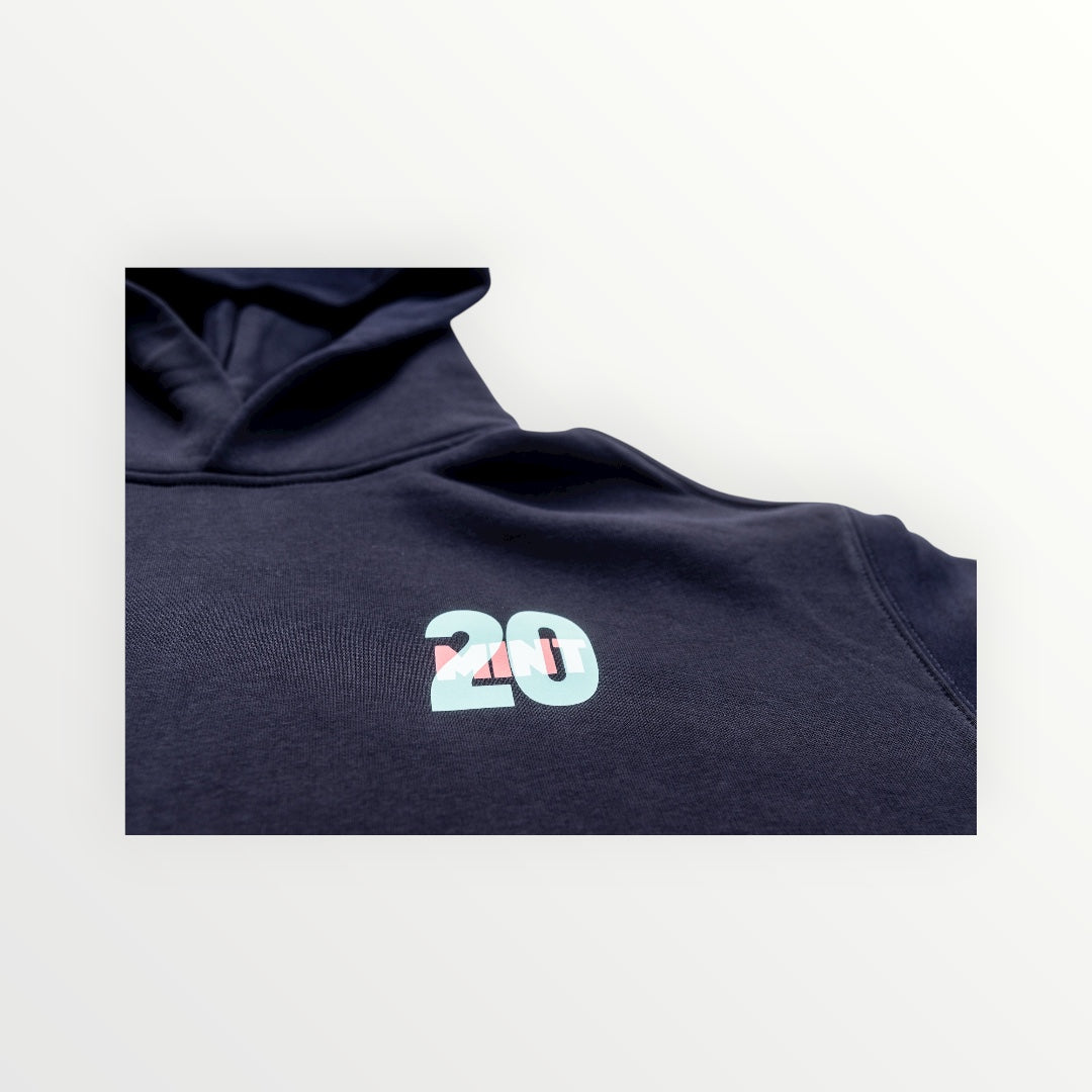 Adults Crotty Snowboarder Hoodie in ink blue
