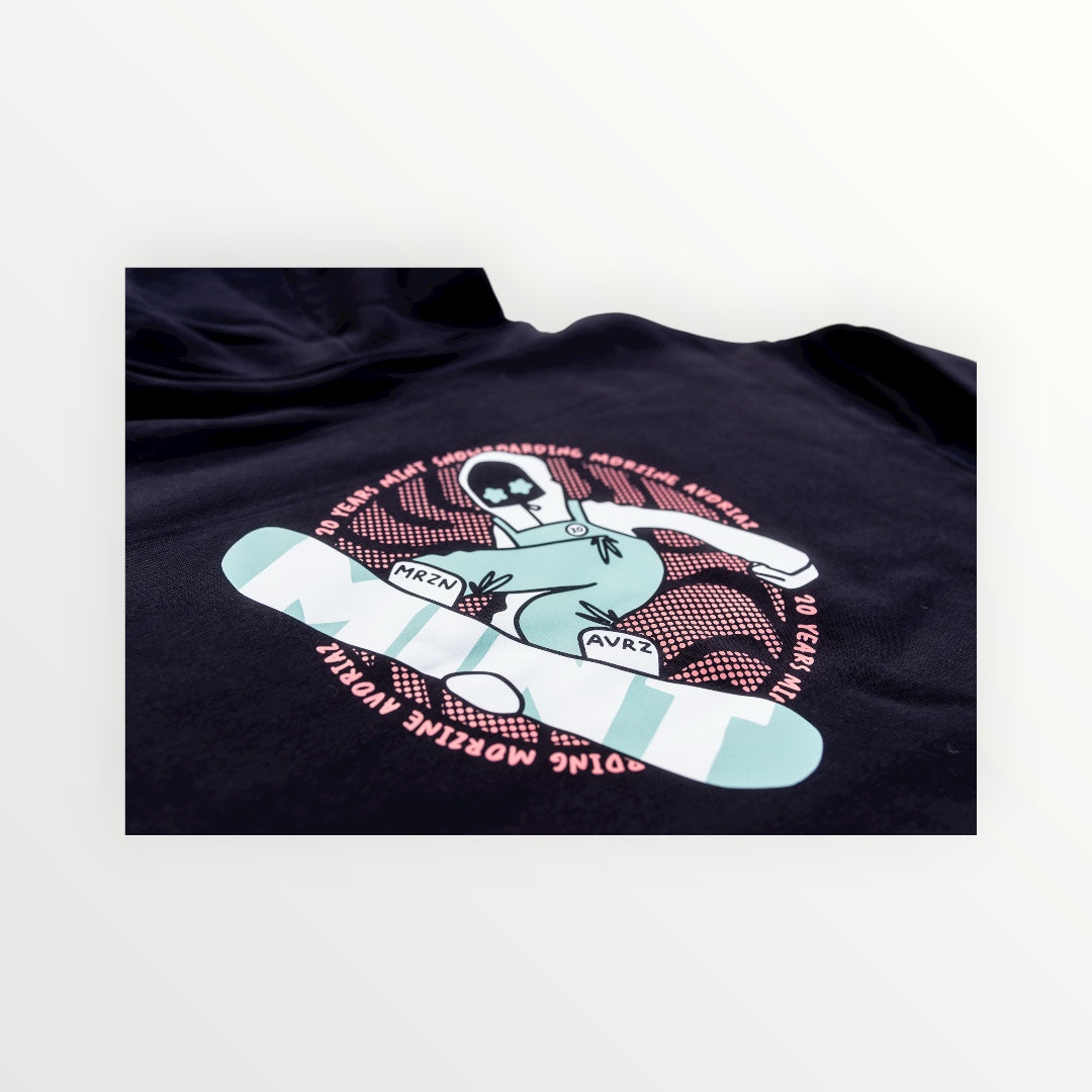 Adults Crotty Snowboarder Hoodie in ink blue