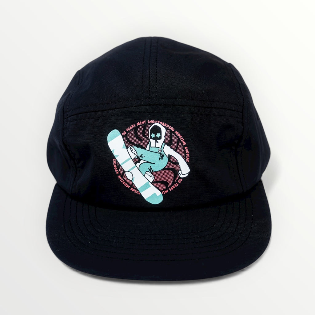 Adults 5 Panel Cap - Crotty Snowboarder