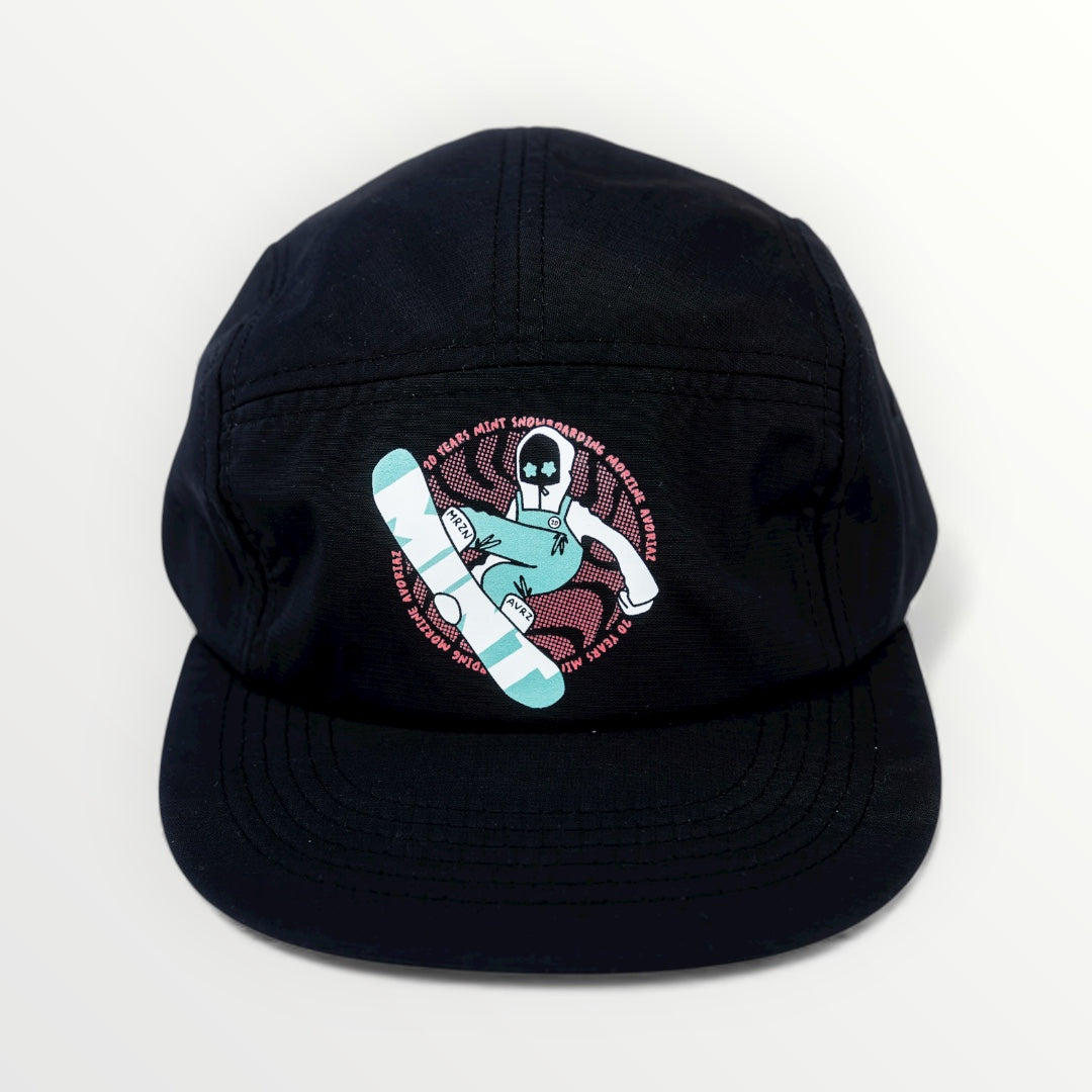 Adults 5 Panel Cap - Crotty Snowboarder