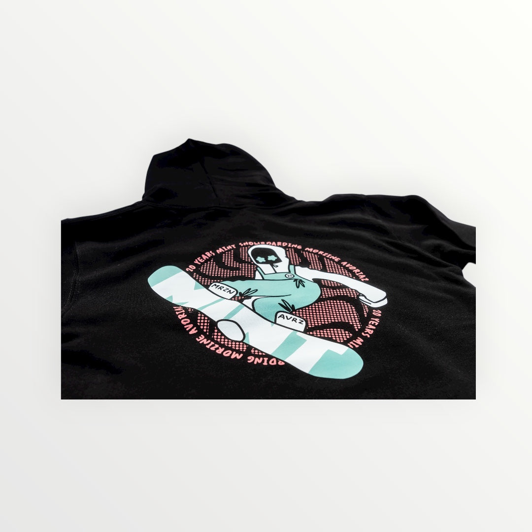 Kids Snowboarder Hoodie in Black