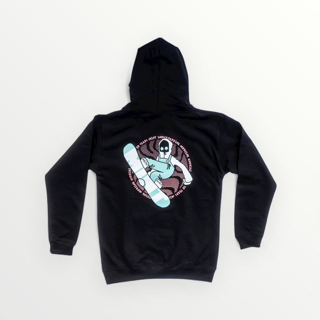 Kids Snowboarder Hoodie in Black