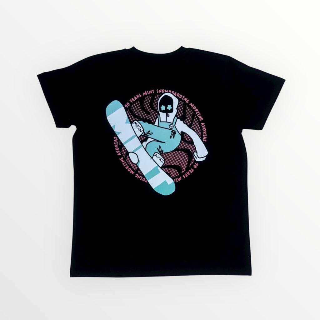 Kids Crotty Snowboarder Tee in black