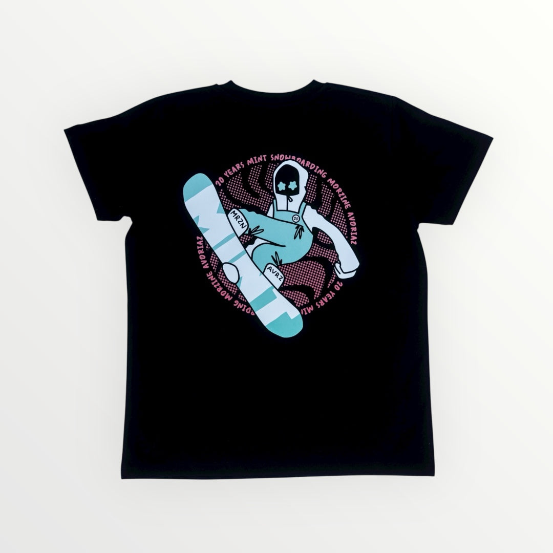 Kids Crotty Snowboarder Tee in black